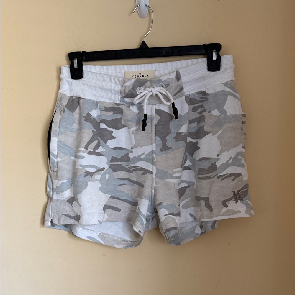 YoungLA‎ White Ribbed Shorts